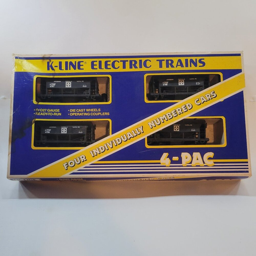 K-line Electric Trains 4-pac Santa Fe K-6706a O / 027 Gauge Vintage